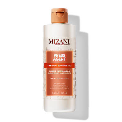 mizani press agent thermal smoothing shampoo for all texture types with agave extract argan oil and uv filter