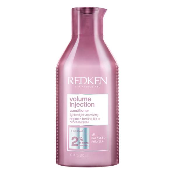 Redken Volume Injection Conditioner, a Lightweight Volumizing Formula, Ideal for Fine, Flat or Processed Hair.